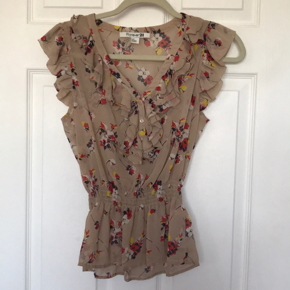 Floral sheer blouse